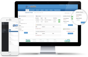 Pest Control Customer Portal Dashboard shown on desktop and mobile app