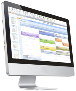 Driving Route Scheduling Software shown on the desktop