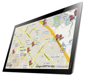 HVAC Equipment tracking software on the mobile tablet