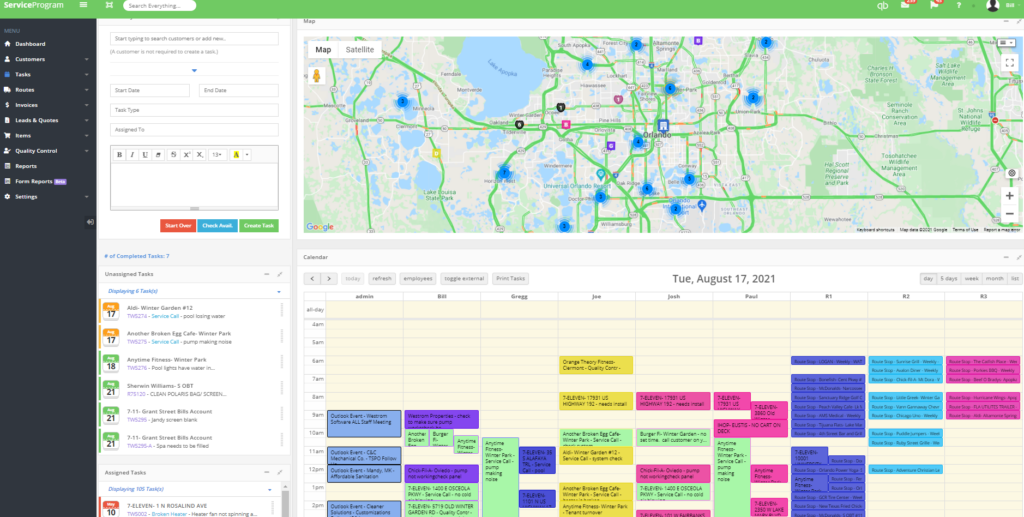 desktop computer showing task dashboard