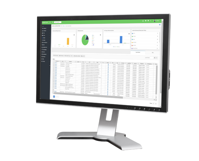 Th Service Program Rental Screen Image shown on a PC